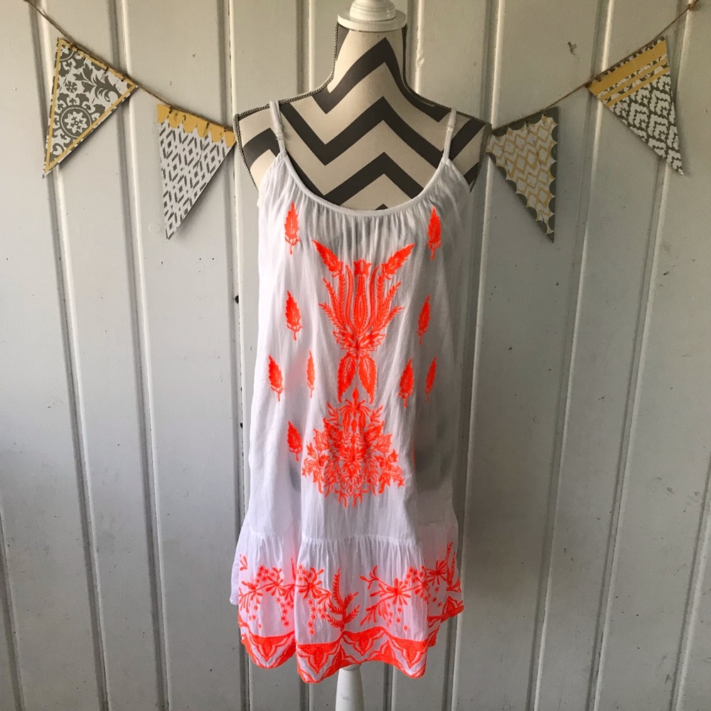 Amiani Resort Wear Drop Waist Embroidered Dress Size Small / Medium